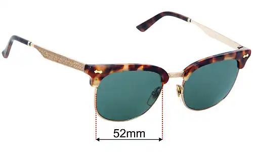 Gucci GG2273/S Verres de Remplacement 52mm wide 