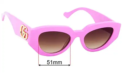 Gucci GG1421S Replacement Sunglass Lenses 51mm 