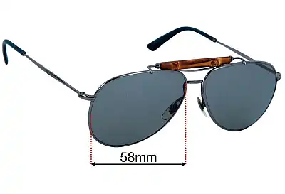 Gucci GG2235/S Lentes de Repuesto 58mm wide 