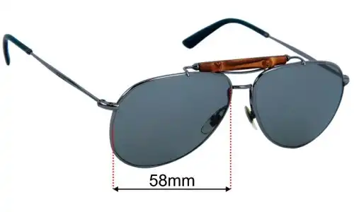 Gucci GG2235/S Lentes de Repuesto 58mm wide 