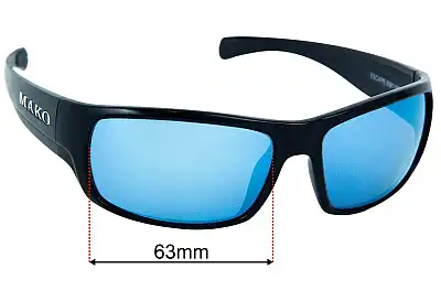 Mako Escape 9581 Replacement Lenses 63mm wide 
