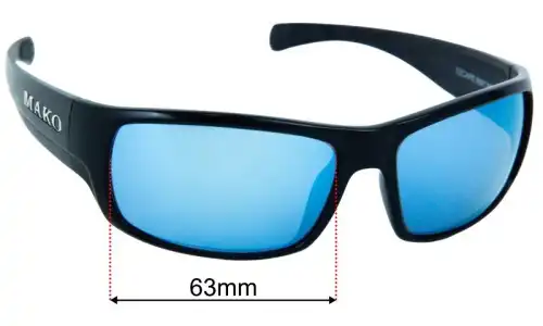 Mako Escape 9581 Verres de Remplacement 63mm wide 