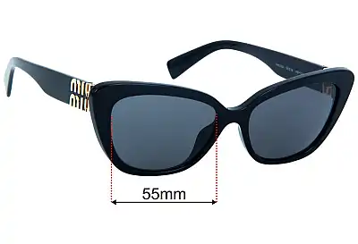 Miu Miu VMU05V Replacement Lenses 55mm wide 