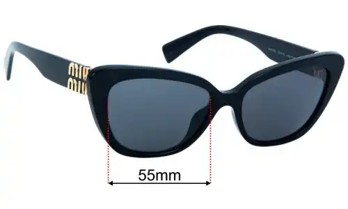 Miu Miu VMU05V Replacement Lenses 55mm wide 