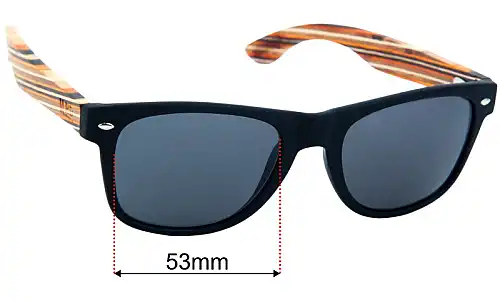 Moana Road Wooden Arms Replacement Sunglass Lenses - 54mm 