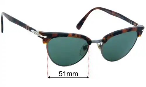 Persol 3198-S Replacement Lenses 51mm wide 