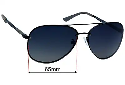 Police Court 3 Verres de Remplacement 65mm wide 