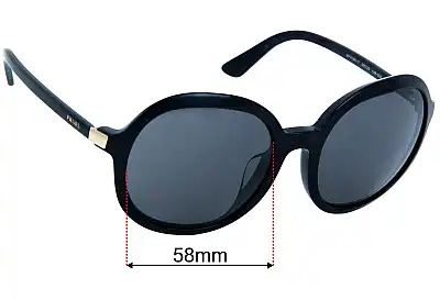Prada SPR09VF Lentes de Repuesto 58mm wide 