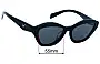 Prada SPRA02-F Replacement Lenses 55mm wide 
