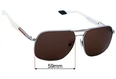Prada SPS54N Lentes de Repuesto 59mm wide 