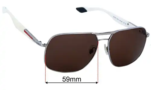 Prada SPS54N Lentes de Repuesto 59mm wide 