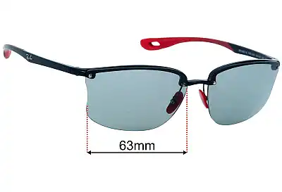 Ray-Ban RB4322-M Scuderia Ferrari Collection Replacement Lenses 63mm wide 