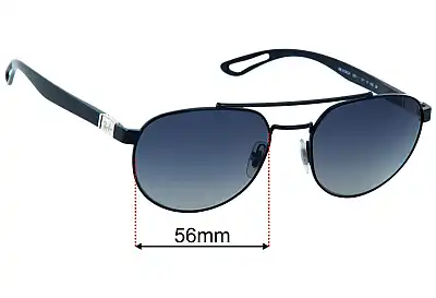 Ray-Ban RB3736CH Replacement Lenses 56mm wide 