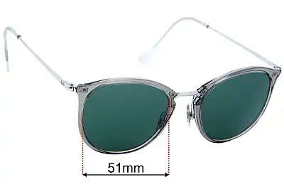 Ray-Ban RB7140 Replacement Lenses 51mm wide 