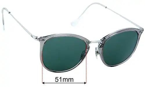 Ray-Ban RB7140 Replacement Sunglass Lenses - 51mm  