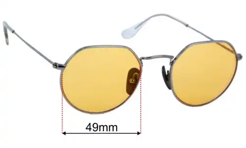 Ray-Ban RB8165V Jack Replacement Sunglass Lenses - 49mm 