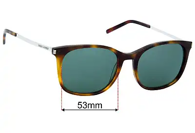 Saint Laurent SL111 Replacement Sunglass Lenses - 53mm  