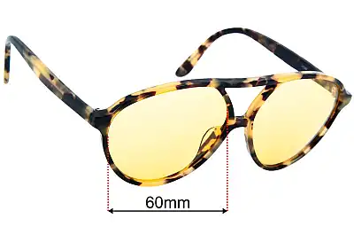 Valentino V728S Replacement Lenses 60mm wide 