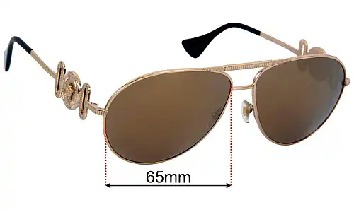 Versace MOD 2249 Ersatzgläser 65mm wide 