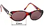 Sunglass Fix Replacement Lenses for Wimbledon 9613 A - 53mm Wide 
