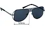 Versace MOD 2212 Replacement Lenses 57mm wide 