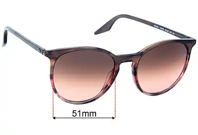 Ray-Ban RB2204 Replacement Lenses 51mm wide 