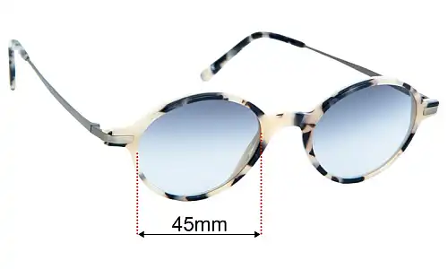 Sunglass Fix Replacement Lenses for Andy Wolf 4551 - 45mm Wide Andy Wolf 4551 Replacement Lenses 45mm wide