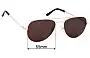 Sunglass Fix Replacement Lenses for Bailey Nelson  Johnny - 55mm Wide 