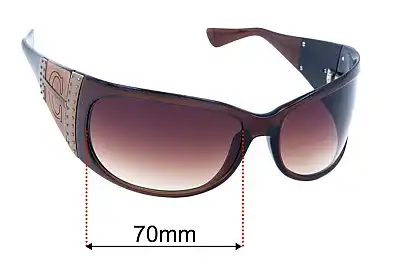 Carolina Herrera CH-195 Replacement Lenses 70mm wide 