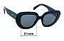 Sunglass Fix Replacement Lenses for Celine CL 40309I - 51mm Wide 