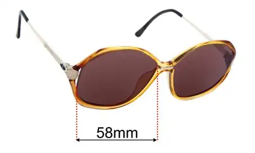 Sunglass Fix Replacement Lenses for Christian Dior 2333 - 58mm Wide Christian Dior 2333 Replacement Lenses 58mm wide
