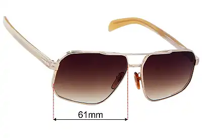 David Beckham DB 7102/S Replacement Lenses 61mm wide 