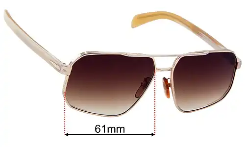 David Beckham DB 7102/S Replacement Lenses 61mm wide 