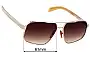 Sunglass Fix Lentes de Repuesto para David Beckham DB 7102/S - 61mm Wide 