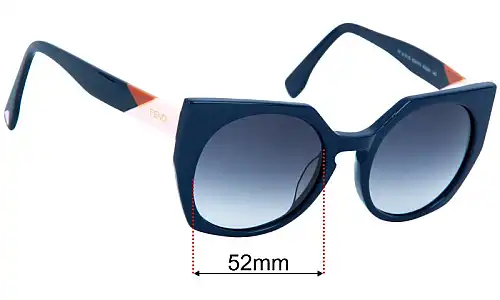 Fendi FF 0151/S Lentes de Repuesto 52mm wide 