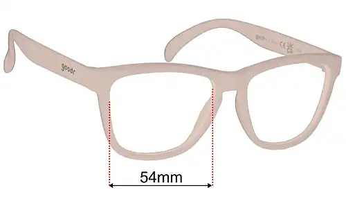Goodr Don't Make Me Blush Replacement Lenses 53mm wide 