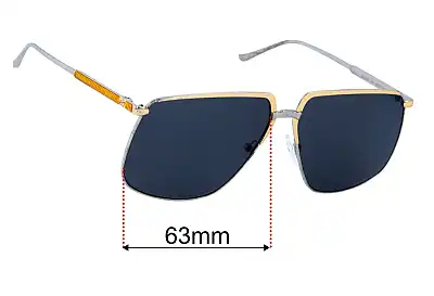 Gucci GG0365S Replacement Lenses 63mm wide 