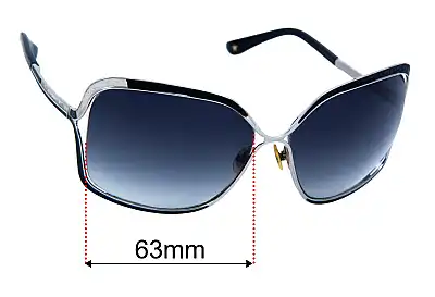 Jimmy Choo Sally/S Replacement Lenses 63mm wide 