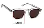 Sunglass Fix Ersatzgläser für Jimmy Fairly  The Headlight - 51mm Wide 