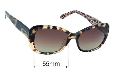 Kate Spade Elowen/G/S Replacement Lenses 55mm wide 