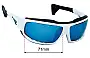 Sunglass Fix Verres de Remplacement pour Lip Typhoon - 71mm Wide 