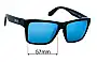 Sunglass Fix Replacement Lenses for LXD Caspian - 57mm Wide 