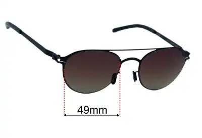Mykita Reginald Replacement Lenses 49mm wide 