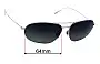 Sunglass Fix Replacement Lenses for Oliver Peoples OV1304S Kondor - 64mm Wide 