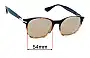 Sunglass Fix Lentes de Repuesto para Persol 3150-S - 54mm Wide 