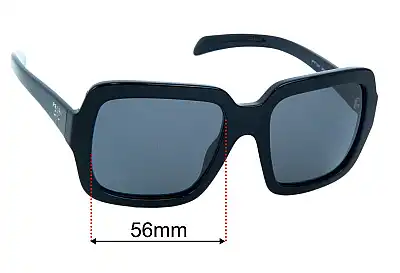 Prada SPR12W Ersatzgläser 56mm wide 