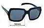 Sunglass Fix Verres de Remplacement pour Prada SPR12W - 56mm Wide 