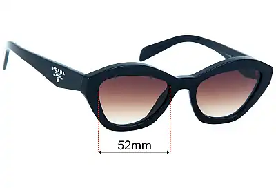 Prada SPRA02 Replacement Lenses 52mm wide 