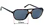 Sunglass Fix Lentes de Repuesto para Ray-Ban RB2205 Bill One - 57mm Wide 
