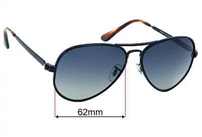 Ray-Ban RB3925 Aviator Max Replacement Lenses 62mm wide 
